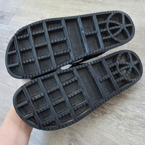 Melissa Baja East Cosmic Python Embossed Platform Pool Slide Sandals sz 9 - Picture 5 of 10
